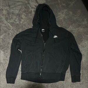 Nike Black Zip Up Sweater with Hood